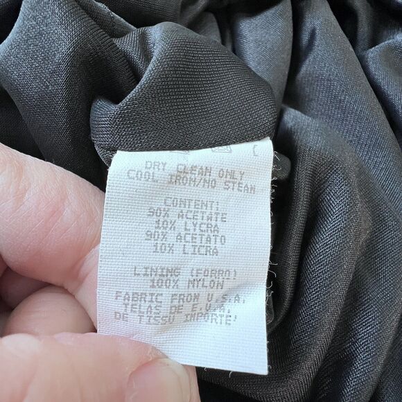 Vintage‎ Platinum Dorothy Schoelen Black Whimsey Goth Celestial Maxi Dress Lg - Picture 9 of 10